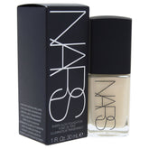 NARS Sheer Glow Foundation Siberia/Light bottle shows natural radiance with buildable coverage