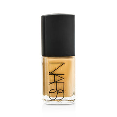 NARS Sheer Glow Foundation Vallauris swatches displaying luminous, buildable coverage