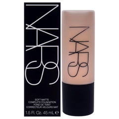 NARS Soft Matte Complete Foundation M2.5 Sahel bottle close-up showing packaging and long-wear potential.