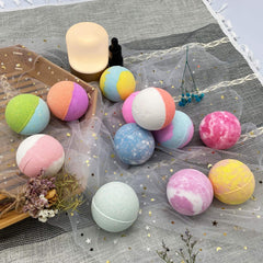 NASKY bath bombs in vibrant multicolor swirls enhance water play and sensory fun.