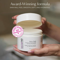 NassifMD Exfoliating Detox Pads application step for a refreshed complexion