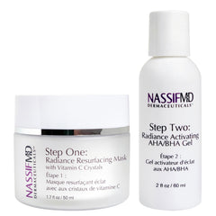 NassifMD Micro-Spa Vitamin C Skin Peel bottle for brightening and gentle exfoliation.