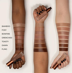 Natasha Denona HY-SCULPT Foxy swatch on cheek highlights natural matte finish