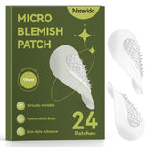 Naterido Microdart patch pack on skin for targeted blemish care