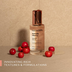 NATIVA SPA Acerola Cherry Renewing Body Oil glows on the skin after application.