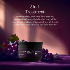 NATIVA SPA Merlot Grape Body Scrub grape seeds image, revealing refined skin texture.