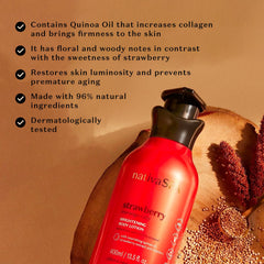 NATIVA SPA Ruby Strawberry fragrance notes suggest fresh strawberry scent.