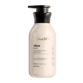 Nativa Spa Shea Body Lotion bottle close-up shows long-lasting hydration.