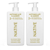 Native 2-in-1 bottle in Autumn Air & Amber for smoother, stronger hair.