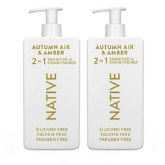 Native 2-in-1 bottle in Autumn Air & Amber for smoother, stronger hair.
