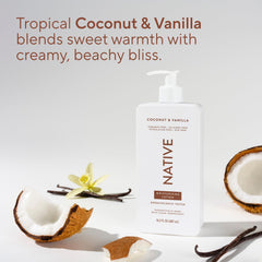 Native Body Lotion formula marked dermatologist tested for sensitive skin