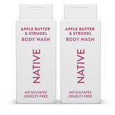 Native Body Wash Apple Butter Strudel bottle for refreshing cleanse.