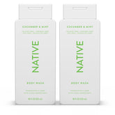 Native Body Wash cucumber mint bottle ready for a refreshing daily cleanse.