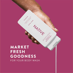 Native Body Wash fragrance in shower scene with skin-friendly balance.
