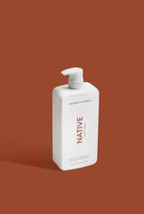 Native Body Wash pump close-up showing plant-based formula for gentle cleansing.