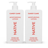 Native Candy Cane body lotion bottle delivering rich moisture and quick absorption.