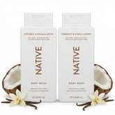 Native Coconut Vanilla 2-pack bottles on display for everyday moisturizing