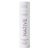 Native Lilac and White Tea packaging highlights aluminum-free formula for everyday use.