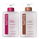 Native Hand Soap Cherry & Vanilla Macaron bottle with inviting scent and premium packaging