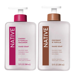 Native Hand Soap Cherry & Vanilla Macaron bottle with inviting scent and premium packaging