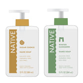 Native Sugar Cookie bottle pump with festive fragrance for daily hand washing