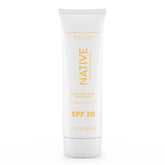 Native Sunscreen SPF 30 bottle with pineapple-coconut scent for daily protection.