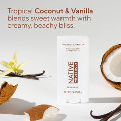 Native Whole Body Deodorant Stick no-residue formula leaves no white marks on skin or clothes