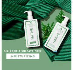 Closeup of Native logo on Winter Cashmere packaging for premium care