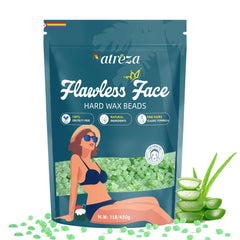 Natreza hard wax beads for the face provide gentle, precise facial hair removal.