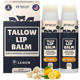 Natrulo beef tallow lip balm lemon tube for hydrating lip care