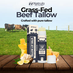 Natrulo buffalo tallow lip care in a compact tin offering protection.