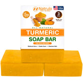 Natrulo turmeric soap bar lather for face and body, brightening skin
