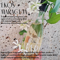 Natura Ekos Maracuja body mist spray releasing a refreshing mist