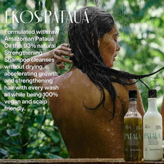 Natura Ekos Patauá Shampoo with Patauá oil gloss indicates conditioning benefits