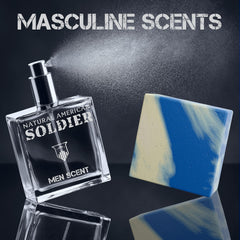 NATURAL AMERICAN SOLDIER bar soap Marine Shore fragrance for hydrating cleanse.