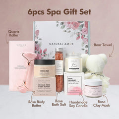 Natural Amor Rose Bath Salt for relaxing spa-like soaks at home.