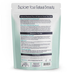 Natural Elephant Dead Sea Bath Salt with coarse grains for gentle exfoliation