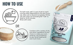 Natural Elephant Dead Sea Salt mineral-rich blend supports daily skincare routines.
