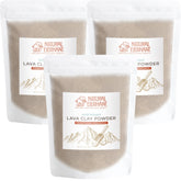 Natural Elephant Ghassoul clay powder: fine texture ideal for gentle mineral-rich masks.