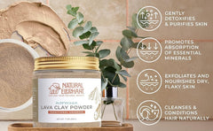 Natural Elephant Ghassoul clay powder mixed paste ready for mask