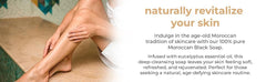 Natural Elephant Moroccan Black Soap texture paste showing rich olive oil base for nourishing cleanse