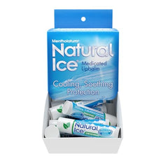 Close-up view of Natural Ice lip balm application stick for easy use.