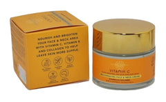 Natural Infusion Vitamin C cream being applied to face and neck for a smooth glow