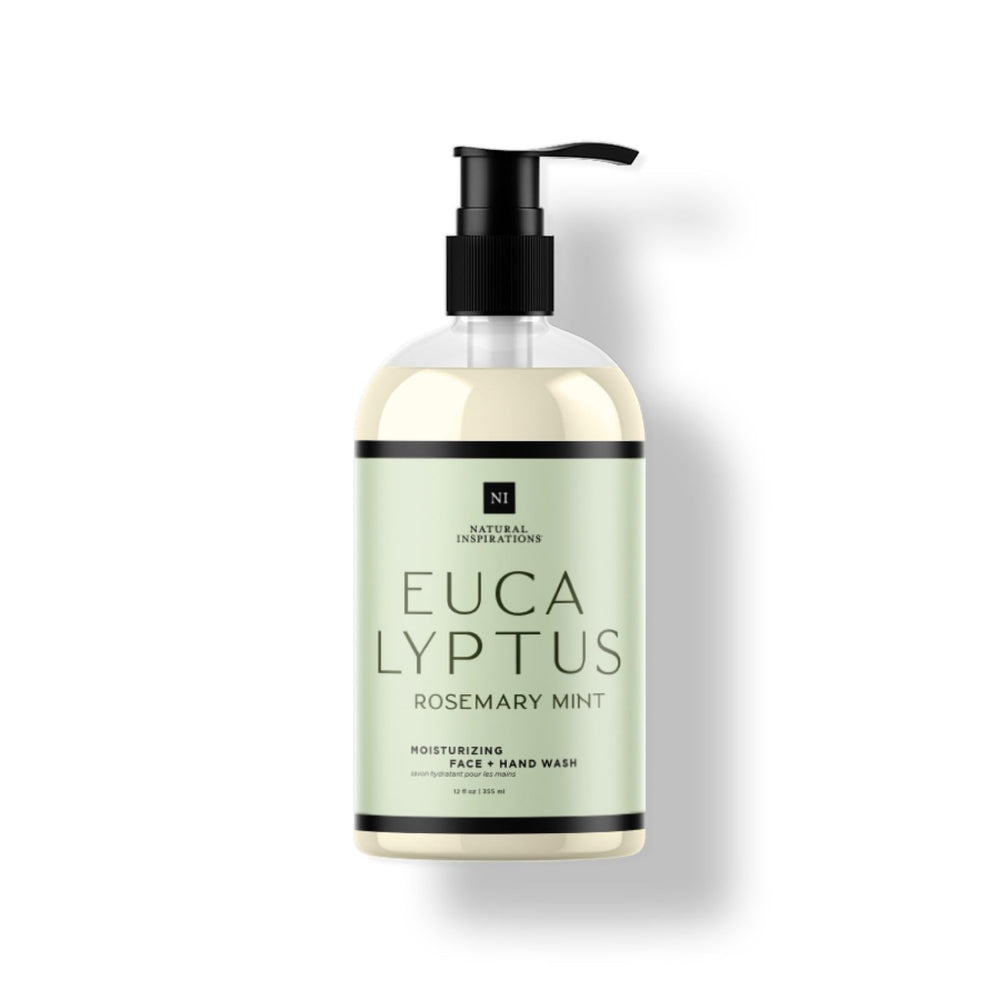 Natural Inspirations hand wash bottle with eucalyptus fragrance for a gentle daily cleanse.