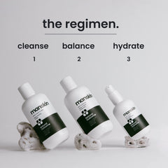 Natural Outcome cleanser bottle with refreshing mint and marula oil