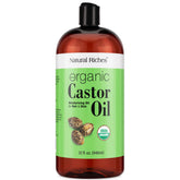 Natural Riches Castor Oil bottle in amber glass for dry skin nourishment