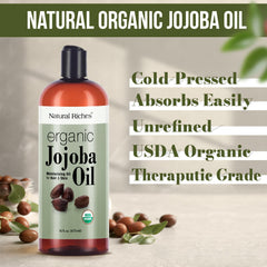 Natural Riches Jojoba Oil texture closeup shows light non-greasy feel