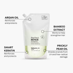 NatureLab.TOKYO Perfect Repair Shampoo lather ready to cleanse damaged hair