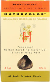 Naturcolor Dark Caraway Blonde Haircolor gel packaging showing easy color application