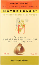 Naturcolor Sesame Blonde packaging shows the herbal color gel for at-home coloring.